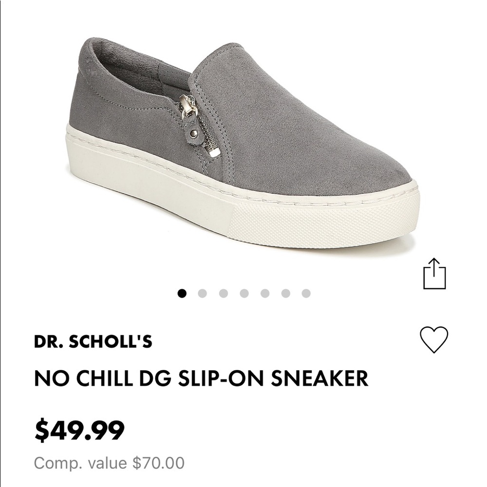 Gray slip on sneakers, like new.  Only worn once.